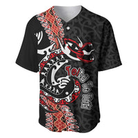 Aotearoa Toitu Te Tiriti Baseball Jersey Maori Taniwha Haka - Honour the Treaty LT03