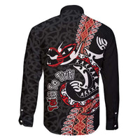 Aotearoa Toitu Te Tiriti Family Matching Off Shoulder Maxi Dress and Hawaiian Shirt Maori Taniwha Haka - Honour the Treaty LT03 - Polynesian Pride