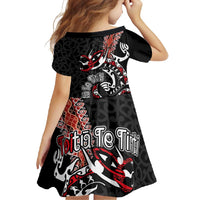 Aotearoa Toitu Te Tiriti Family Matching Summer Maxi Dress and Hawaiian Shirt Maori Taniwha Haka - Honour the Treaty LT03 - Polynesian Pride