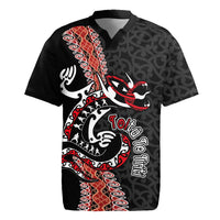 Aotearoa Toitu Te Tiriti Rugby Jersey Maori Taniwha Haka - Honour the Treaty LT03