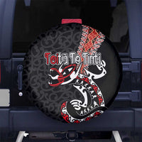 Aotearoa Toitu Te Tiriti Spare Tire Cover Maori Taniwha Haka - Honour the Treaty LT03
