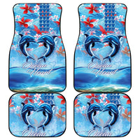 Hawaiian Dolphin Love Couple - Ocean Heart Car Mats