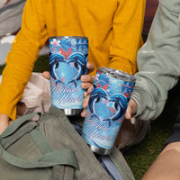 Hawaiian Dolphin Love Couple - Ocean Heart Tumbler Cup