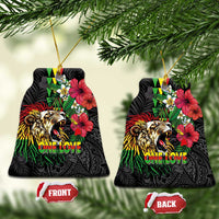 Hawaiian One Love Ceramic Ornament Reggae Lion Tropical Plants and Kakau with Tribal Pattern