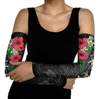 Hawaiian Tropical Plants and Turtles Arm Sleeves Polynesian Art Motifs