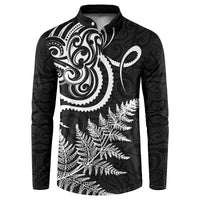 New Zealand Octopus Tattoo and Fern Button Sweatshirt Maori Pattern