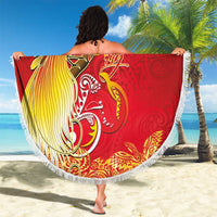 Papua New Guinea Independence Day Beach Blanket Happy Anniversary 50th Bird-of-paradise Melanesian Tattoos - Polynesian Pride