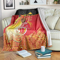 Papua New Guinea Independence Day Blanket Happy Anniversary 50th Bird-of-paradise Melanesian Tattoos - Polynesian Pride