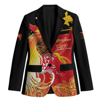 Papua New Guinea Independence Day Blazer Happy Anniversary 50th Bird-of-paradise Melanesian Tattoos - Polynesian Pride