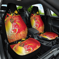 Papua New Guinea Independence Day Car Seat Cover Happy Anniversary 50th Bird-of-paradise Melanesian Tattoos - Polynesian Pride