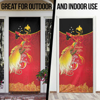Papua New Guinea Independence Day Door Cover Happy Anniversary 50th Bird-of-paradise Melanesian Tattoos - Polynesian Pride