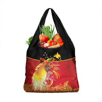 Papua New Guinea Independence Day Grocery Bag Happy Anniversary 50th Bird-of-paradise Melanesian Tattoos - Polynesian Pride