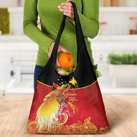 Papua New Guinea Independence Day Grocery Bag Happy Anniversary 50th Bird-of-paradise Melanesian Tattoos - Polynesian Pride