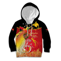 Papua New Guinea Independence Day Kid Hoodie Happy Anniversary 50th Bird-of-paradise Melanesian Tattoos - Polynesian Pride