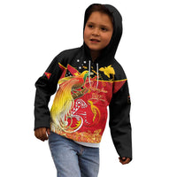 Papua New Guinea Independence Day Kid Hoodie Happy Anniversary 50th Bird-of-paradise Melanesian Tattoos - Polynesian Pride