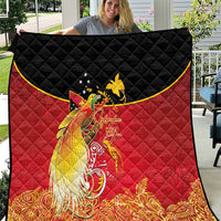Papua New Guinea Independence Day Quilt Happy Anniversary 50th Bird-of-paradise Melanesian Tattoos - Polynesian Pride