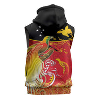 Papua New Guinea Independence Day Sleeveless Hoodie Happy Anniversary 50th Bird-of-paradise Melanesian Tattoos - Polynesian Pride
