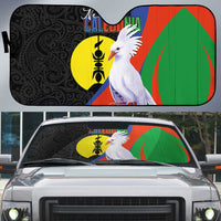New Caledonia Auto Sun Shade Kagu Bird and The Seal with Melanesian Culture - Polynesian Pride