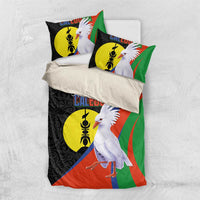 New Caledonia Bedding Set Kagu Bird and The Seal with Melanesian Culture - Polynesian Pride