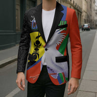 New Caledonia Blazer Kagu Bird and The Seal with Melanesian Culture - Polynesian Pride