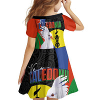 New Caledonia Family Matching Off Shoulder Maxi Dress and Hawaiian Shirt Kagu Bird and The Seal with Melanesian Culture - Polynesian Pride