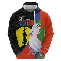 New Caledonia Hoodie Kagu Bird and The Seal with Melanesian Culture - Polynesian Pride