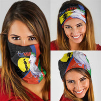 New Caledonia Neck Gaiter Kagu Bird and The Seal with Melanesian Culture - Polynesian Pride