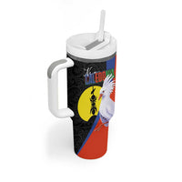 New Caledonia Tumbler With Handle Kagu Bird and The Seal with Melanesian Culture - Polynesian Pride