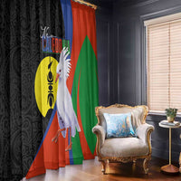New Caledonia Window Curtain Kagu Bird and The Seal with Melanesian Culture - Polynesian Pride