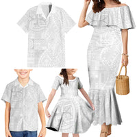 Samoan Culture-Lotu Tamaiti Family Matching Mermaid Dress and Hawaiian Shirt Siapo and Polynesian Art Tattoos - Polynesian Pride