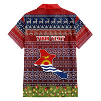 personalised-kiribati-christmas-family-matching-off-shoulder-maxi-dress-and-hawaiian-shirt-coat-of-arms-and-map-beautiful-merry-xmas-snowflake