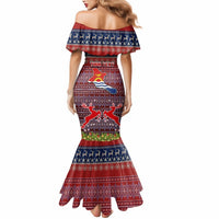 Personalised Kiribati Christmas Mermaid Dress Coat of Arms and Map Beautiful Merry Xmas Snowflake LT03 - Polynesian Pride
