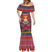 Personalised Kiribati Christmas Mermaid Dress Coat of Arms and Map Beautiful Merry Xmas Snowflake LT03 - Polynesian Pride