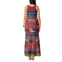 Personalised Kiribati Christmas Tank Maxi Dress Coat of Arms and Map Beautiful Merry Xmas Snowflake LT03 - Polynesian Pride
