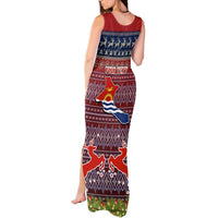 Personalised Kiribati Christmas Tank Maxi Dress Coat of Arms and Map Beautiful Merry Xmas Snowflake LT03 - Polynesian Pride