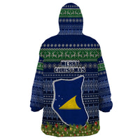 tokelau-christmas-wearable-blanket-hoodie-coat-of-arms-and-map-beautiful-merry-xmas-snowflake