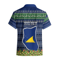 Personalised Tokelau Christmas Hawaiian Shirt Coat of Arms and Map Beautiful Merry Xmas Snowflake LT03 - Polynesian Pride