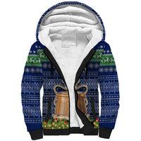 Personalised Tokelau Christmas Sherpa Hoodie Coat of Arms and Map Beautiful Merry Xmas Snowflake LT03 Unisex Blue - Polynesian Pride