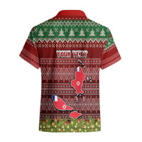Personalised Wallis and Futuna Christmas Hawaiian Shirt Coat of Arms and Map Beautiful Merry Xmas Snowflake LT03 - Polynesian Pride