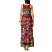 Personalised Wallis and Futuna Christmas Tank Maxi Dress Coat of Arms and Map Beautiful Merry Xmas Snowflake LT03 - Polynesian Pride