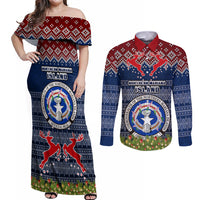 northern-mariana-islands-christmas-couples-matching-off-shoulder-maxi-dress-and-long-sleeve-button-shirts-coat-of-arms-and-map-beautiful-merry-xmas-snowflake