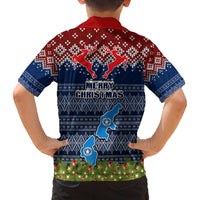northern-mariana-islands-christmas-family-matching-off-shoulder-maxi-dress-and-hawaiian-shirt-coat-of-arms-and-map-beautiful-merry-xmas-snowflake