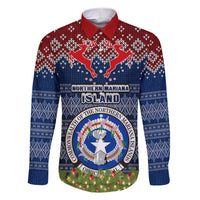 personalised-northern-mariana-islands-christmas-family-matching-short-sleeve-bodycon-dress-and-hawaiian-shirt-coat-of-arms-and-map-beautiful-merry-xmas-snowflake