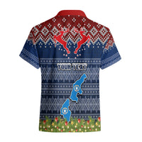 Personalised Northern Mariana Islands Christmas Hawaiian Shirt Coat of Arms and Map Beautiful Merry Xmas Snowflake LT03 - Polynesian Pride