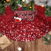 Palau Christmas Tree Skirt Snowman and Palau Coat of Arms Maori Tribal Xmas Style LT03 - Polynesian Pride