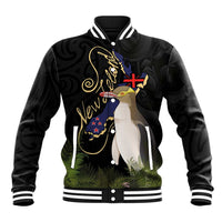 New Zealand Hoiho Baseball Jacket Maori Art Tattoo and Silver Fern
