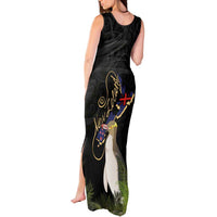 New Zealand Hoiho Tank Maxi Dress Maori Art Tattoo and Silver Fern LT03 - Polynesian Pride
