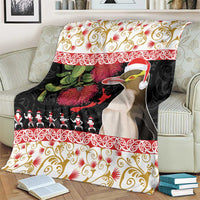 New Zealand Merry Christmas Blanket Hoiho Xmas - Haka Dance and Pohutukawa