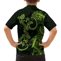 New Zealand Gecko Maori Art Tattoo Family Matching Puletasi and Hawaiian Shirt LT03 - Polynesian Pride