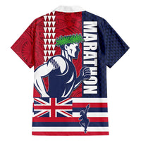 Honolulu Running 2024 Family Matching Long Sleeve Bodycon Dress and Hawaiian Shirt Marathon Competition Hula Runner and Kakau Art Tattoo LT03 - Polynesian Pride